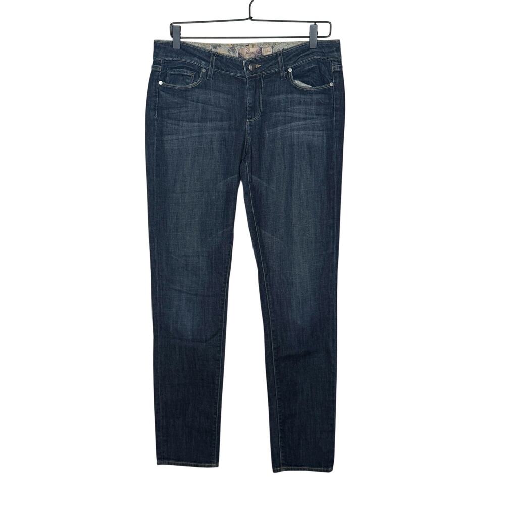 Paige Skyline Skinny Mid-Rise Jeans Denim Ankle Jean Dark Wash Size 29